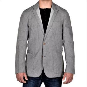Hickey Freeman Grey Linen Blazer
